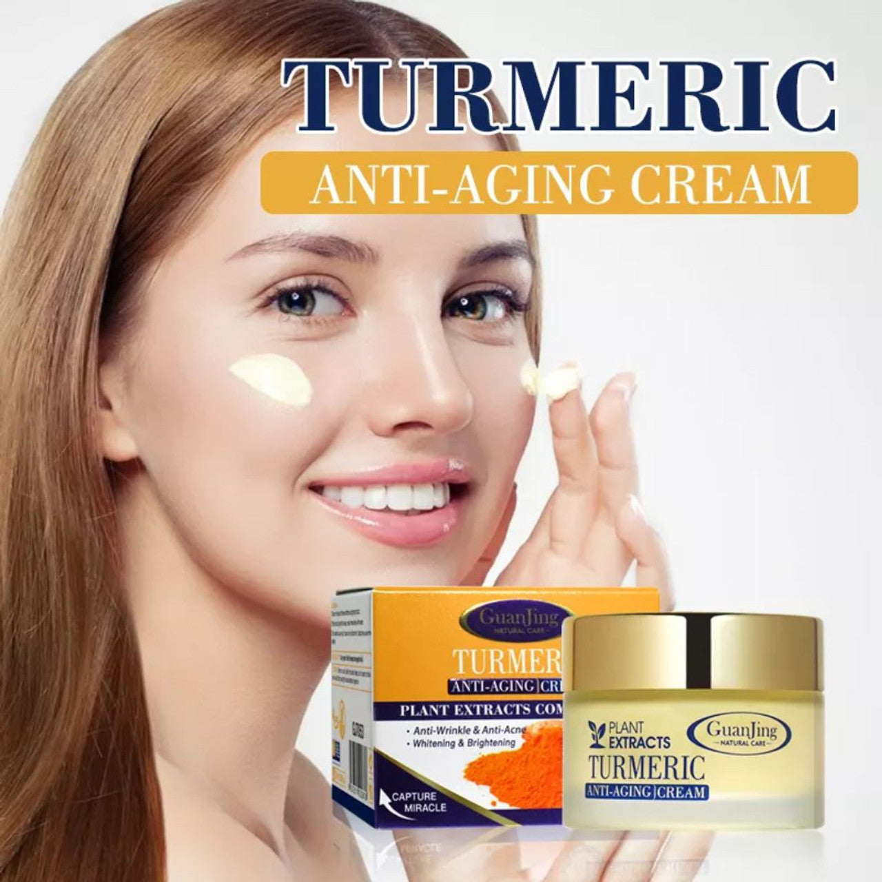 100% Organic Turmeric Moisturizing Brightening Anti-Aging Face Cream 50ml