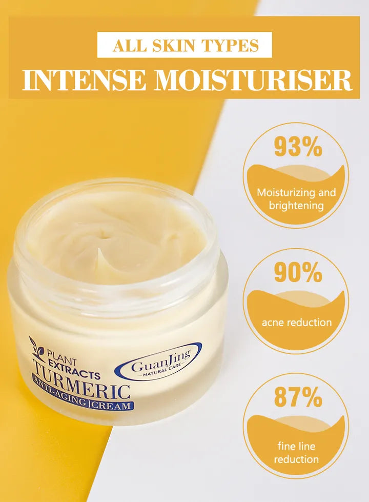 100% Organic Turmeric Moisturizing Brightening Anti-Aging Face Cream 50ml