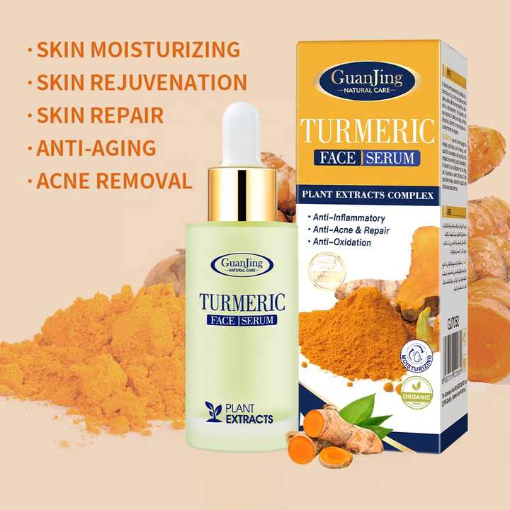 100% Organic Turmeric Serum Anti Acne Anti Aging Brightening Skin Serum For Face