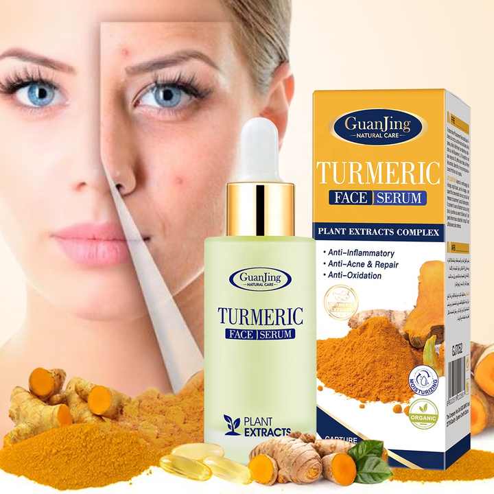 100% Organic Turmeric Serum Anti Acne Anti Aging Brightening Skin Serum For Face