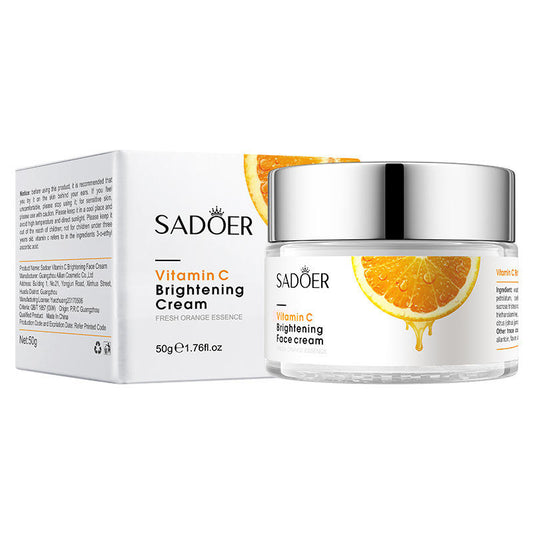 Sadoer Vitamin C Brightening Face Cream Moisturizing Anti-Aging Firming Skin Care Cream